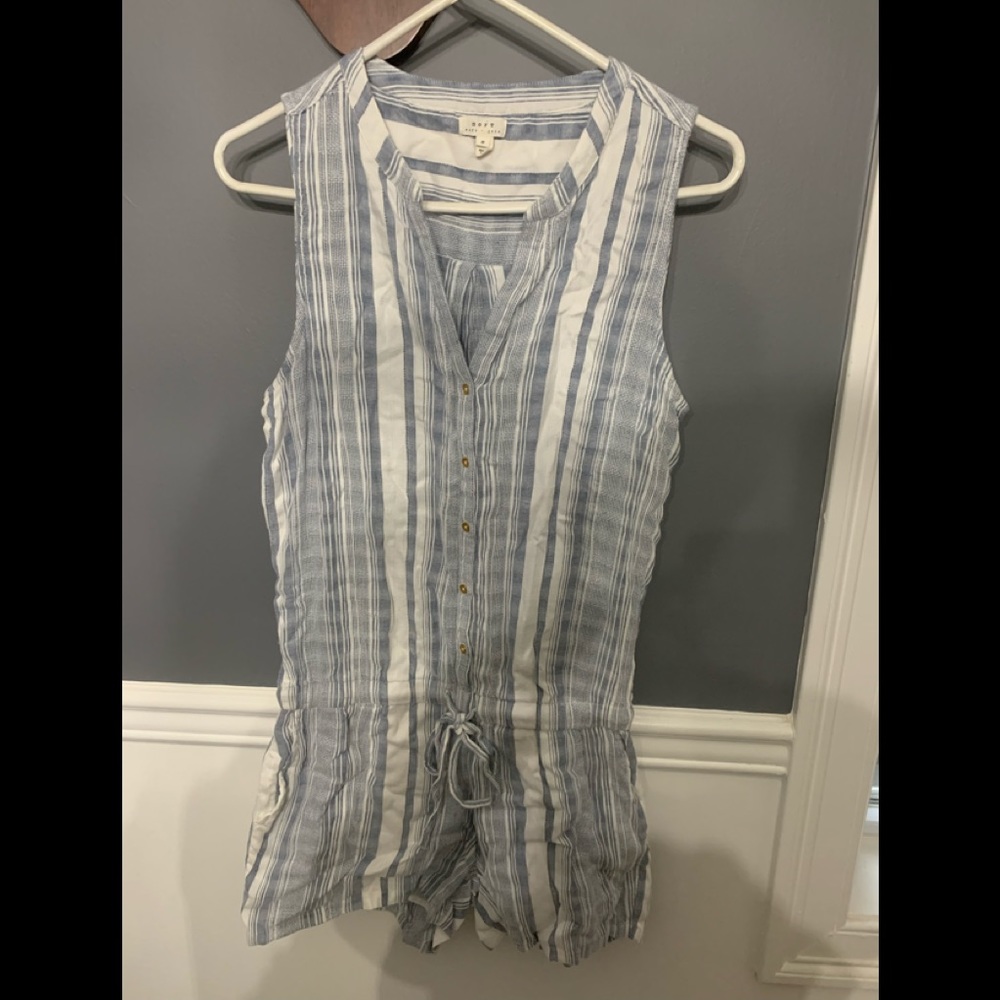 SOFT JOIE Romper White and blue stripes S